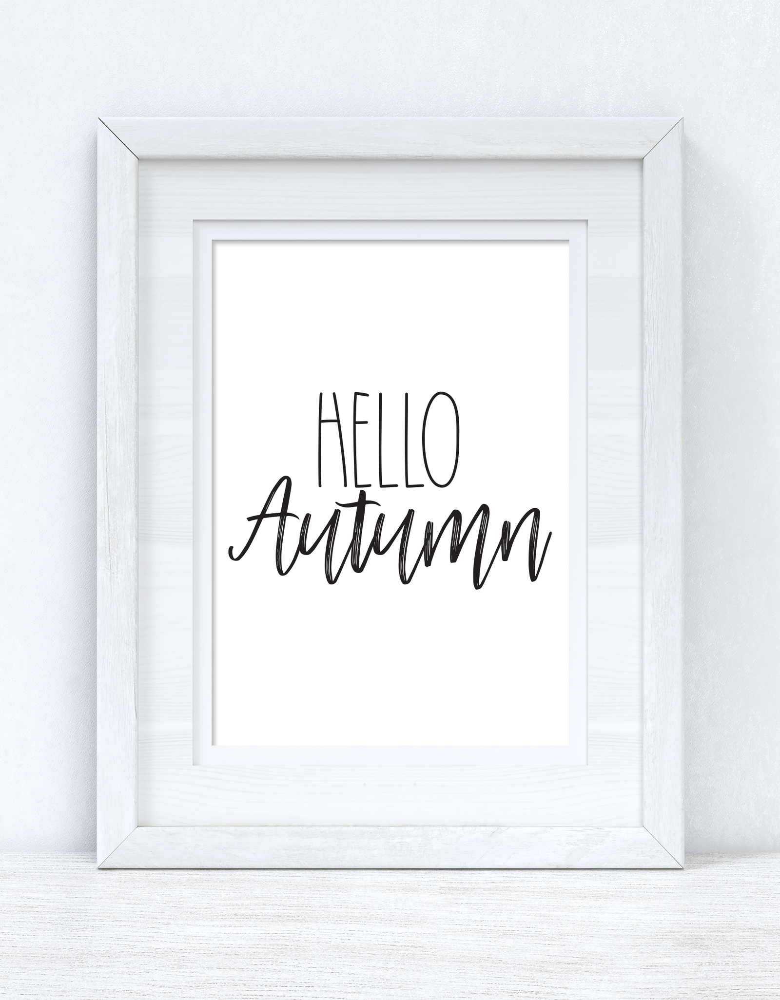 Hello Autumn Seasonal Wall Home Decor Print by WinsterCreations™ Official Store