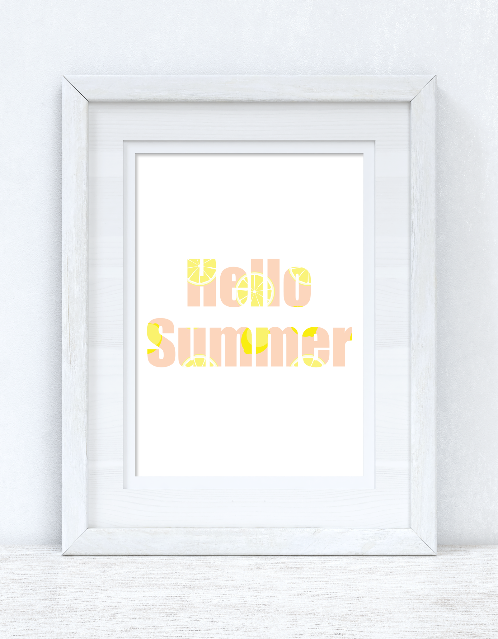 Hello Summer Lemons Summer Seasonal Wall Home Decor Print by WinsterCreations™ Official Store