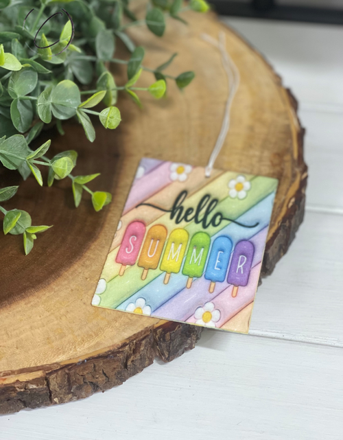 Load image into Gallery viewer, Hello Summer Creamsicles Inflated Car Freshener by CMD Wholesale
