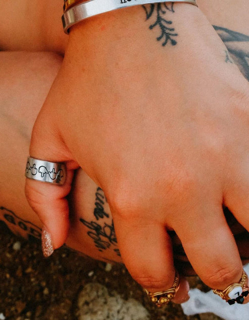 Load image into Gallery viewer, Hemp Leaf Silver Ring by Salt and Sparkle
