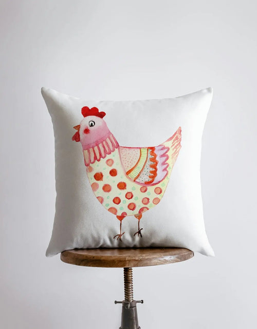 Load image into Gallery viewer, Hen | Yellow | Pillow Cover | Pillow | Farmhouse Decor | Home Decor | Throw Pillow | Gift for her | Cute Home Decor | Country Decor by UniikPillows
