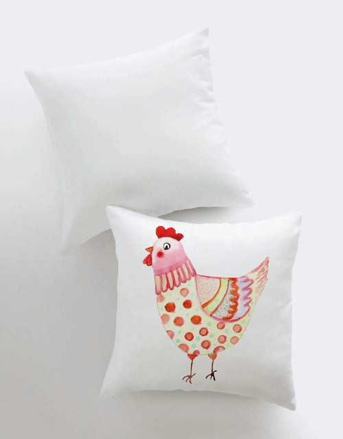 Load image into Gallery viewer, Hen | Yellow | Pillow Cover | Pillow | Farmhouse Decor | Home Decor | Throw Pillow | Gift for her | Cute Home Decor | Country Decor by UniikPillows
