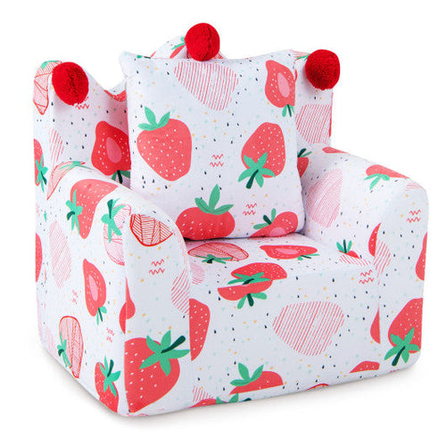 Load image into Gallery viewer, High-density Padding Kids Sofa with Armrest and Extra Pilow-Pink
