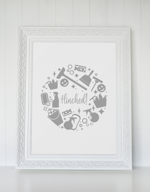Load image into Gallery viewer, Hinched! Circle Cleaning Home Wall Decor Print by WinsterCreations™ Official Store

