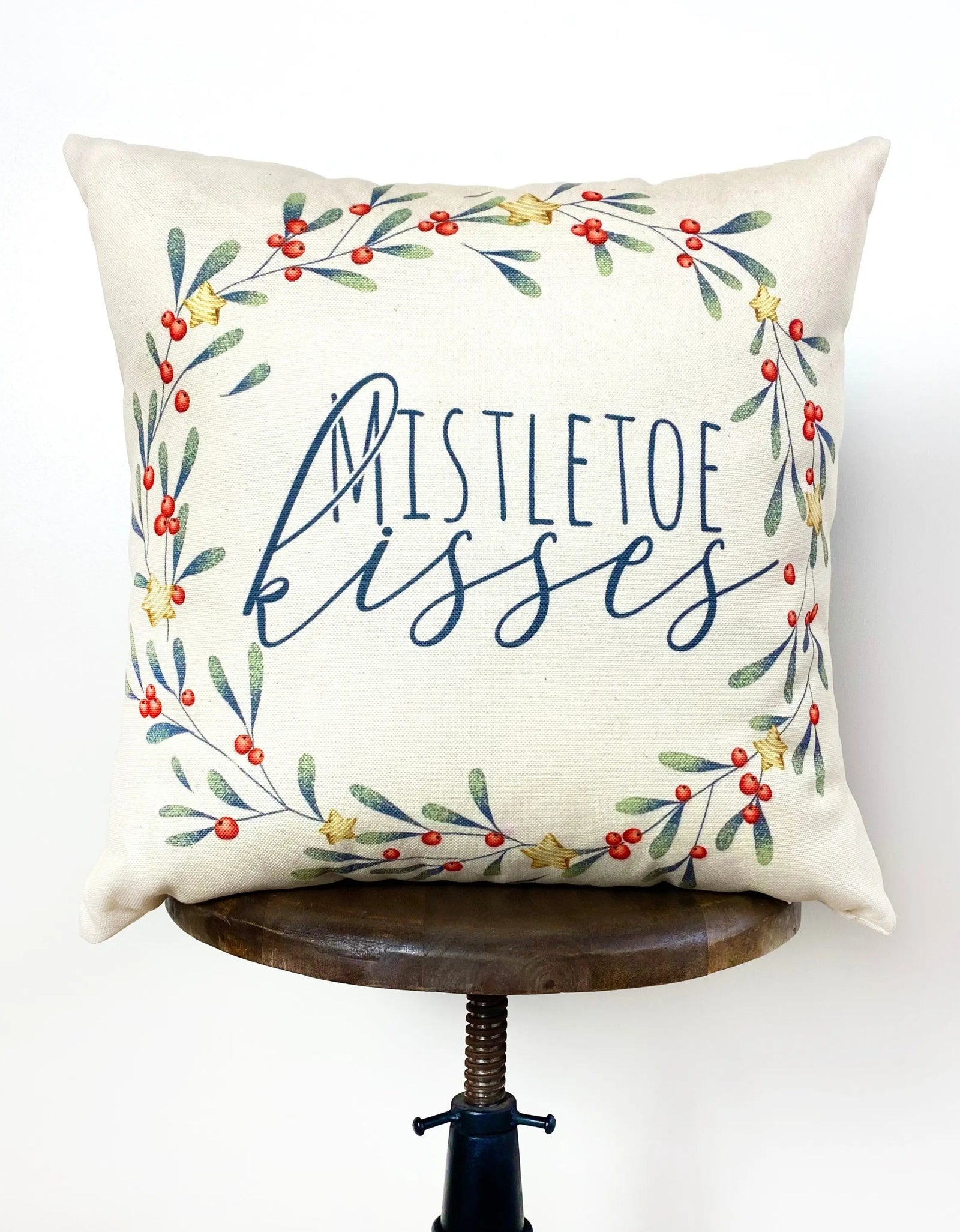 Holiday Wishes Throw Pillow Cover | Gift Ideas | Christmas Home Decor | Christmas Throw Pillows | Luxury Home Decor | Farmhouse Decor by UniikPillows