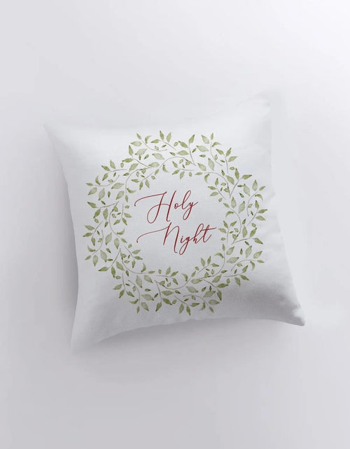 Load image into Gallery viewer, Holy Night Leaf Wreath | Throw Pillow | Christmas Pillow | Home Decor | Christmas  | Christmas tree | Christmas Gifts | Room Decor by UniikPillows
