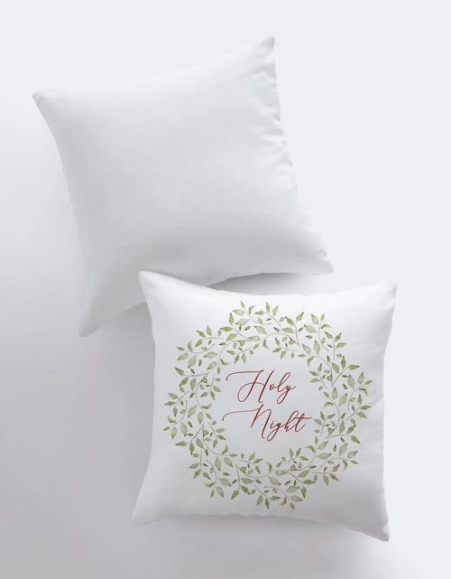 Load image into Gallery viewer, Holy Night Leaf Wreath | Throw Pillow | Christmas Pillow | Home Decor | Christmas  | Christmas tree | Christmas Gifts | Room Decor by UniikPillows
