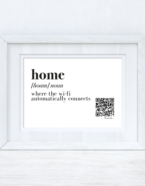 Load image into Gallery viewer, Home Wifi Definition Wifi QR Scan Home Wall Decor Print by WinsterCreations™ Official Store

