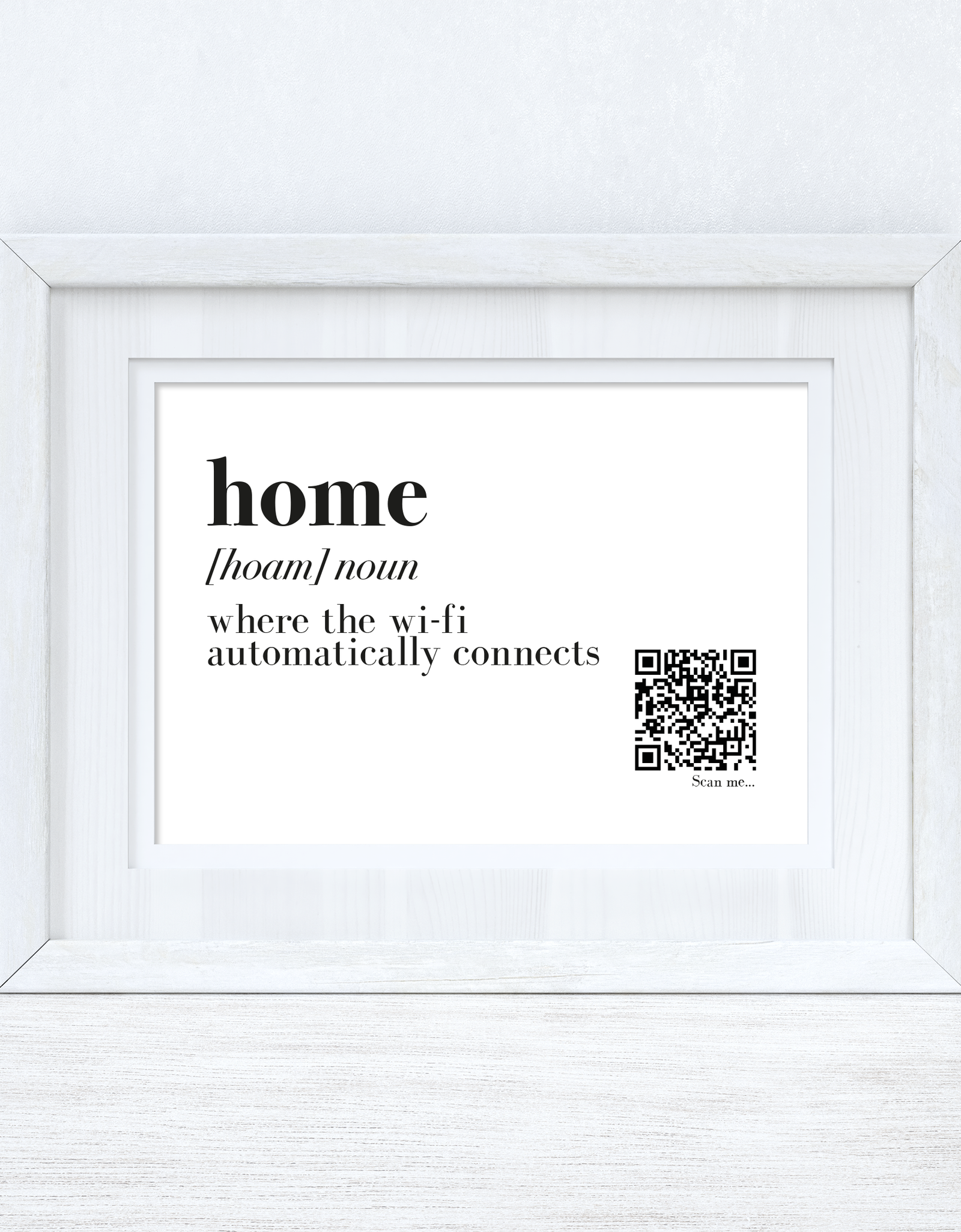 Home Wifi Definition Wifi QR Scan Home Wall Decor Print by WinsterCreations™ Official Store