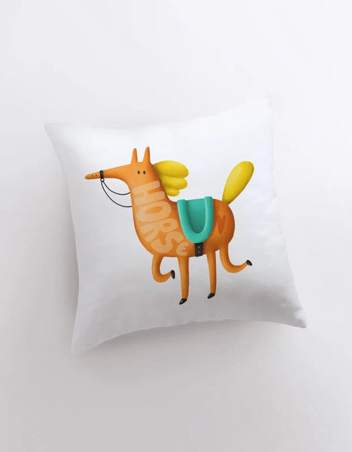 Load image into Gallery viewer, Horse Running Pillow | Throw Pillow | Horse Lover | Animal Lover Gift | Tiny House Decor | Cowgirl Pillow | Horse Pillow Pet by UniikPillows
