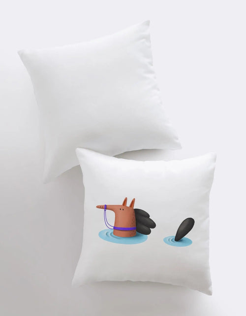 Load image into Gallery viewer, Horse Swimming Pillow | Throw Pillow | Horse Lover | Animal Lover Gift | Tiny House Decor | Cowgirl Pillow | Horse Pillow Pet by UniikPillows
