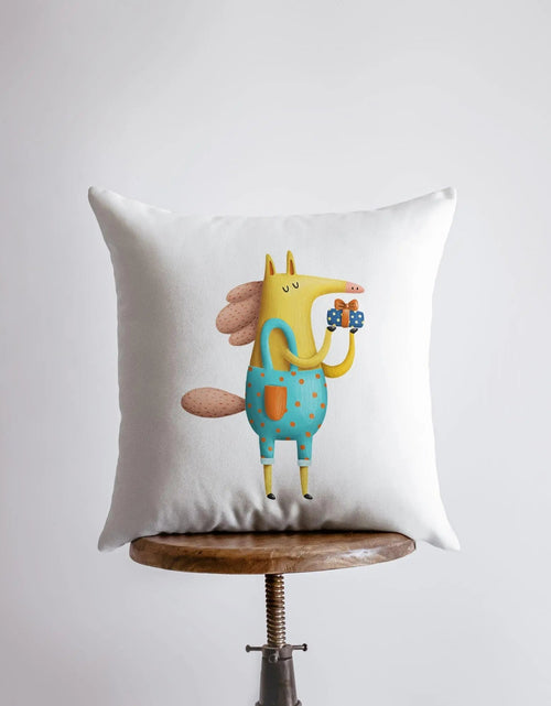 Load image into Gallery viewer, Horse giving gift Pillow | Throw Pillow | Horse Lover | Animal Lover Gift | Tiny House Decor | Cowgirl Pillow | Horse Pillow Pet by UniikPillows
