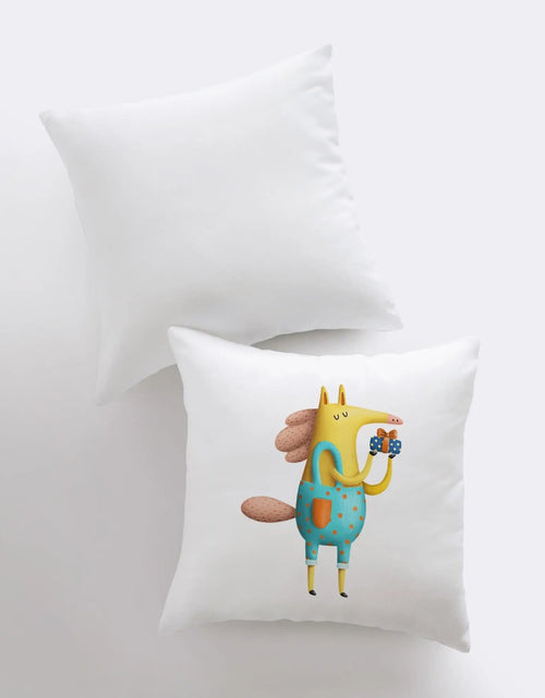 Load image into Gallery viewer, Horse giving gift Pillow | Throw Pillow | Horse Lover | Animal Lover Gift | Tiny House Decor | Cowgirl Pillow | Horse Pillow Pet by UniikPillows
