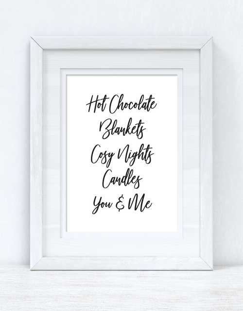 Load image into Gallery viewer, Hot Choc Blankets Cosy Nights Autumn Seasonal Wall Home Decor Print by WinsterCreations™ Official Store
