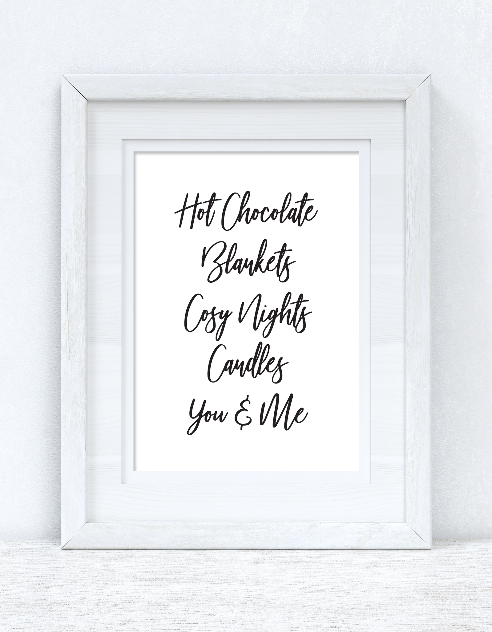 Hot Choc Blankets Cosy Nights Autumn Seasonal Wall Home Decor Print by WinsterCreations™ Official Store