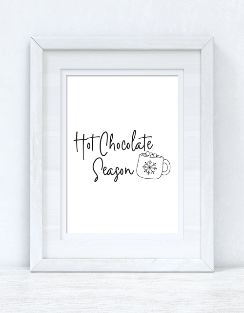 Load image into Gallery viewer, Hot Choc Season Autumn Seasonal Wall Home Decor Print by WinsterCreations™ Official Store
