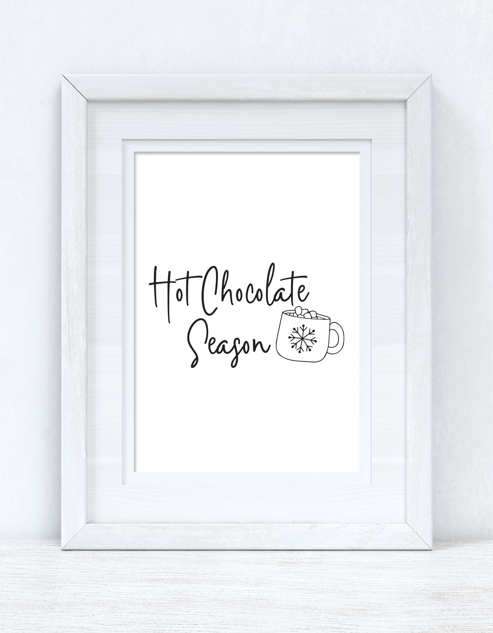 Hot Choc Season Autumn Seasonal Wall Home Decor Print by WinsterCreations™ Official Store