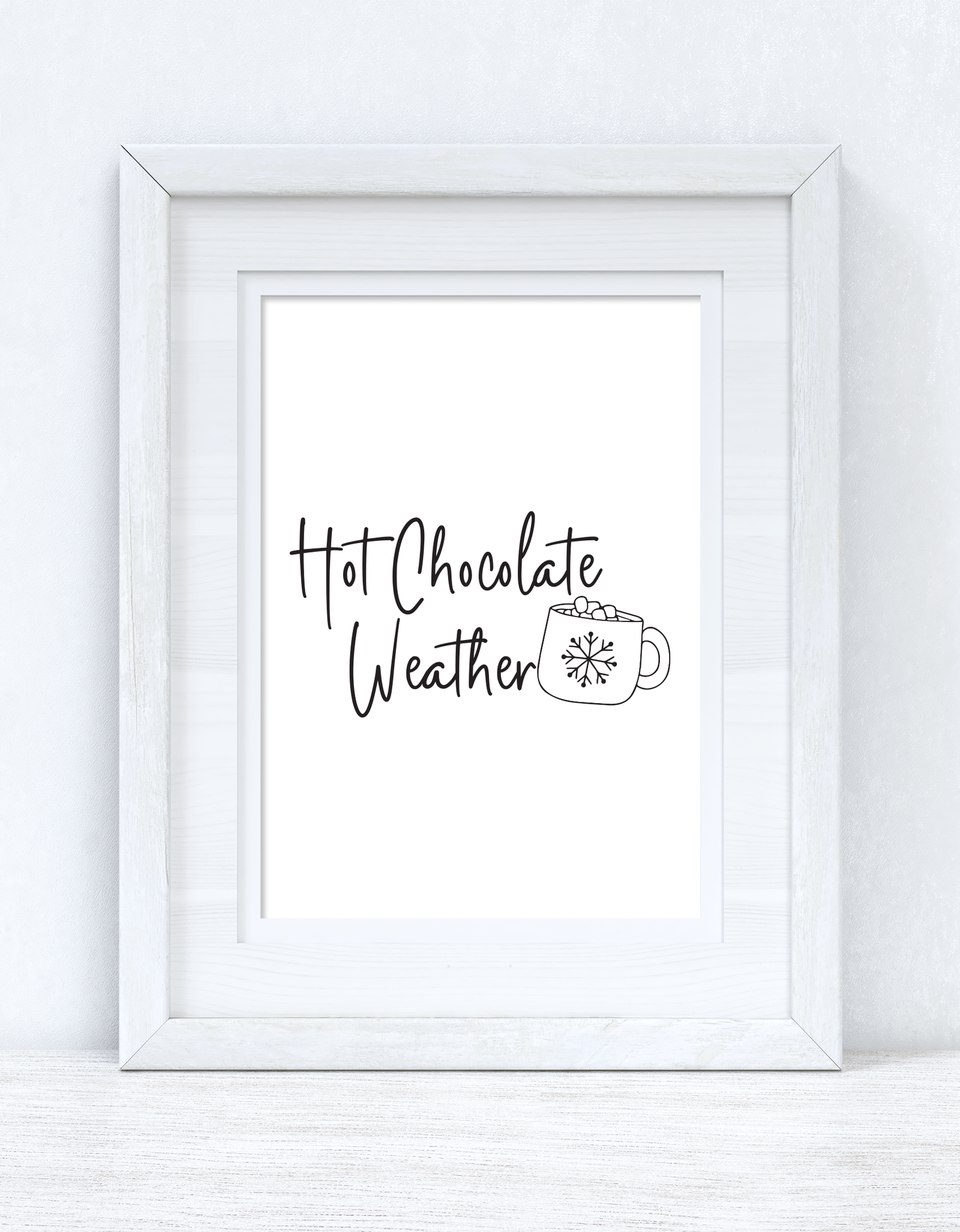 Hot Choc Weather Autumn Seasonal Wall Home Decor Print by WinsterCreations™ Official Store
