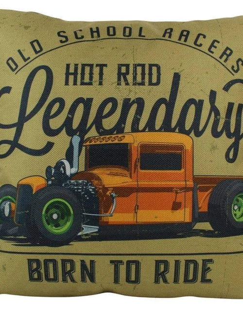 Load image into Gallery viewer, Hot Rod Roadster Orange | Pillow Cover |  Throw Pillow | Pillow | Dad Gift | Classic Car | Gift Ideas | Pillow | Hot Rod | Room Décor by UniikPillows
