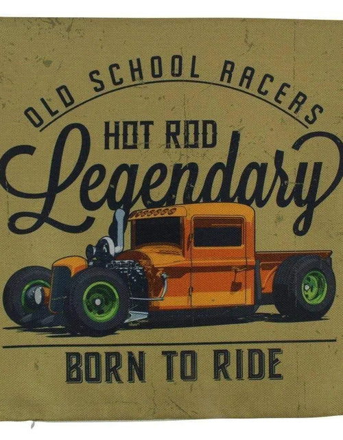 Load image into Gallery viewer, Hot Rod Roadster Orange | Pillow Cover |  Throw Pillow | Pillow | Dad Gift | Classic Car | Gift Ideas | Pillow | Hot Rod | Room Décor by UniikPillows
