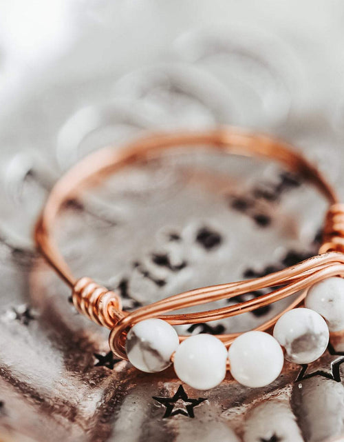 Load image into Gallery viewer, Howlite Beads Ring by Salt and Sparkle
