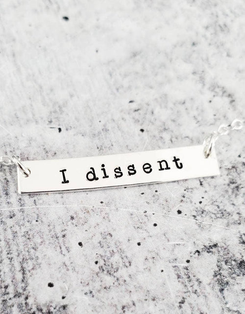 Load image into Gallery viewer, I DISSENT Bar Necklace by Salt and Sparkle
