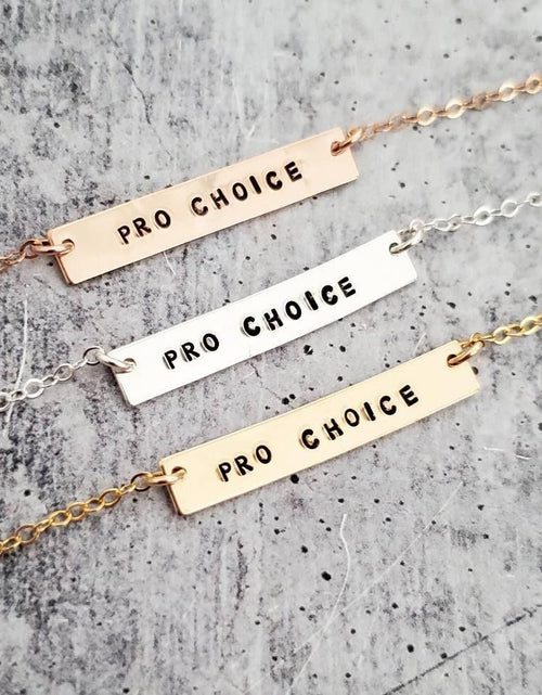 Load image into Gallery viewer, I DISSENT Bar Necklace by Salt and Sparkle
