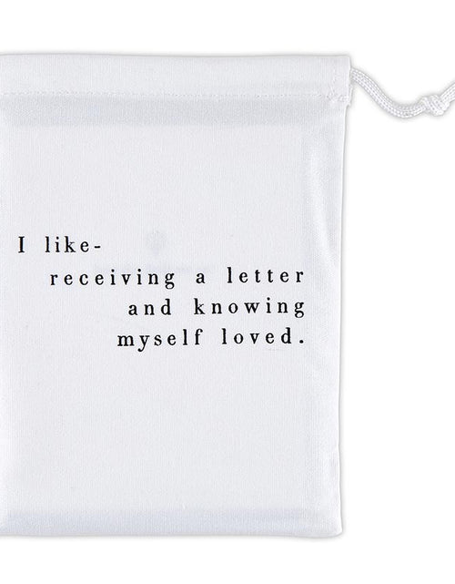 Load image into Gallery viewer, I Like Receiving A Letter Greeting Card Set | Set of 6 Cards and Envelopes in a Cotton Bag by The Bullish Store
