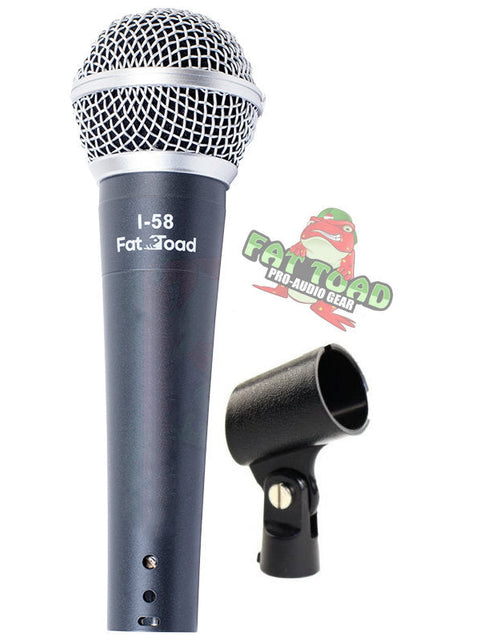 Load image into Gallery viewer, Cardioid Dynamic Microphone with Mic Clip by FAT TOAD - Vocal Handheld, Unidirectional Mic - Singing Wired Microphone for Music Stage Performances by GeekStands.com
