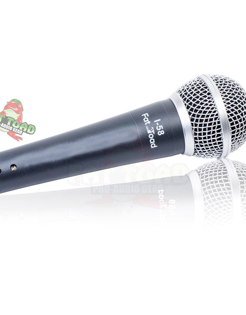 Load image into Gallery viewer, Dynamic Vocal Microphones with Clips (2 Pack) FAT TOAD - Cardioid Handheld, Unidirectional Mic by GeekStands.com
