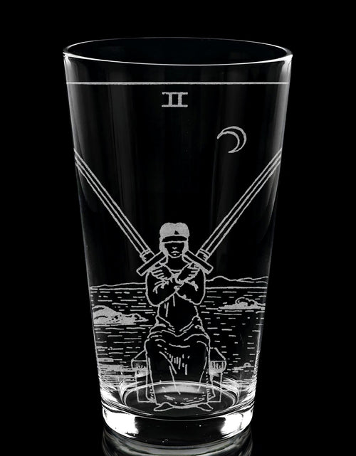Load image into Gallery viewer, RIDER-WAITE TAROT CARD Pint Glasses by LumEngrave
