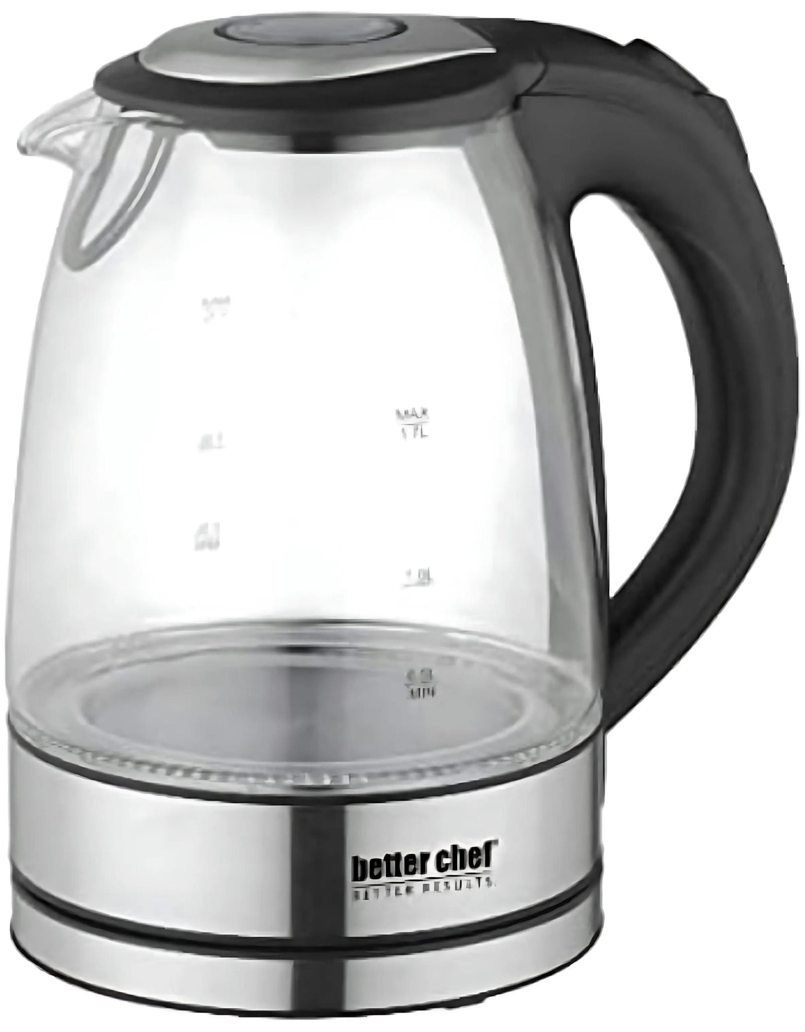 Better Chef 1.7-Liter -7.2-Cup- Glass Cordless Kettle W/Led Stainless Base - Steel - 1.7L
