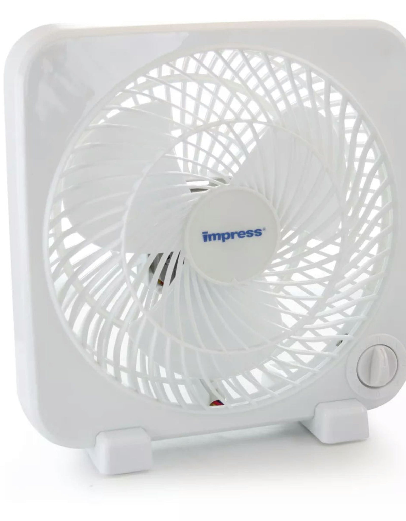 Impress 9-Inch 3-Speed Box Fan - White - 9 inch