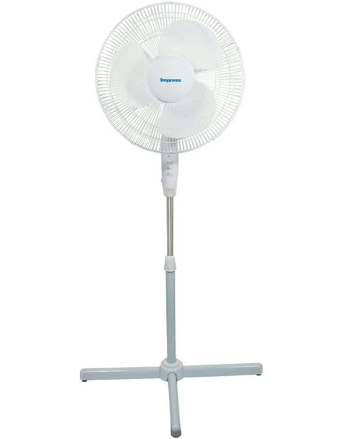 Load image into Gallery viewer, Impress 16-Inch 3-Speed Oscillating Stand Fan Easy No Tool Assembly - White - 16 inch
