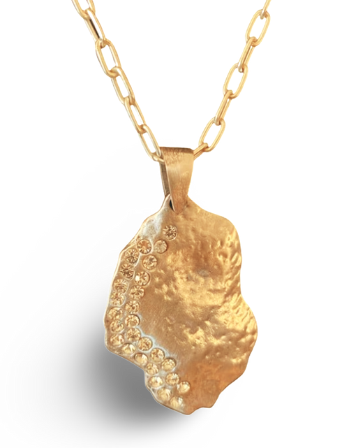 Load image into Gallery viewer, Crystal Waning Gibbous Moon Necklace by The Urban Charm
