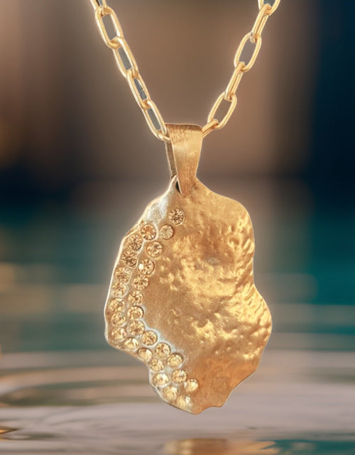 Load image into Gallery viewer, Crystal Waning Gibbous Moon Necklace by The Urban Charm
