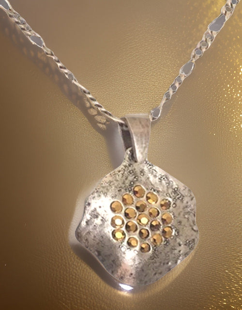 Load image into Gallery viewer, Crystal Full Moon Necklace by The Urban Charm
