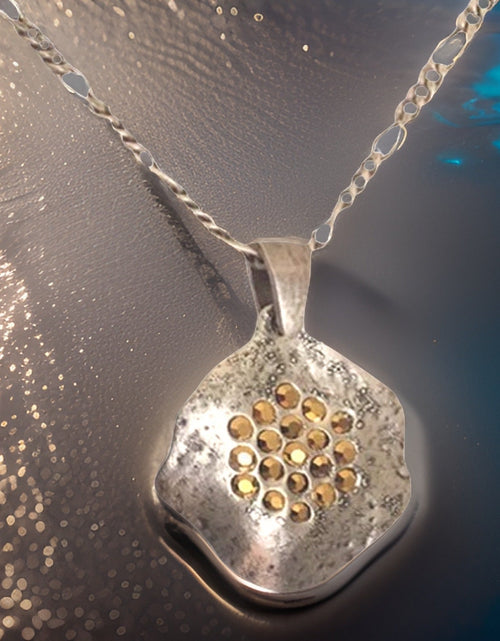 Load image into Gallery viewer, Crystal Full Moon Necklace by The Urban Charm
