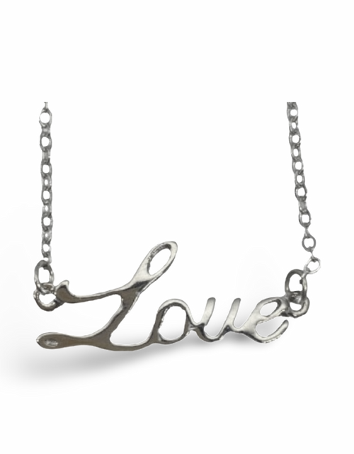 Load image into Gallery viewer, Love Script Necklace by The Urban Charm
