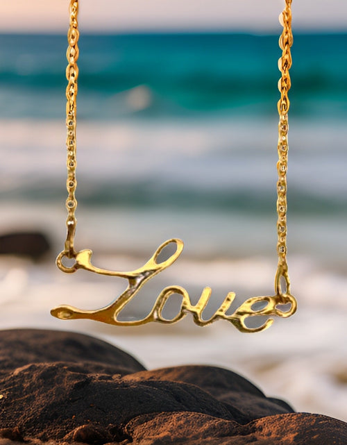 Load image into Gallery viewer, Love Script Necklace by The Urban Charm
