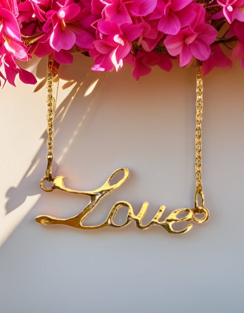 Load image into Gallery viewer, Love Script Necklace by The Urban Charm
