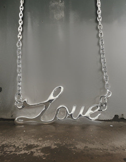 Load image into Gallery viewer, Love Script Necklace by The Urban Charm
