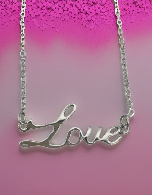 Load image into Gallery viewer, Love Script Necklace by The Urban Charm
