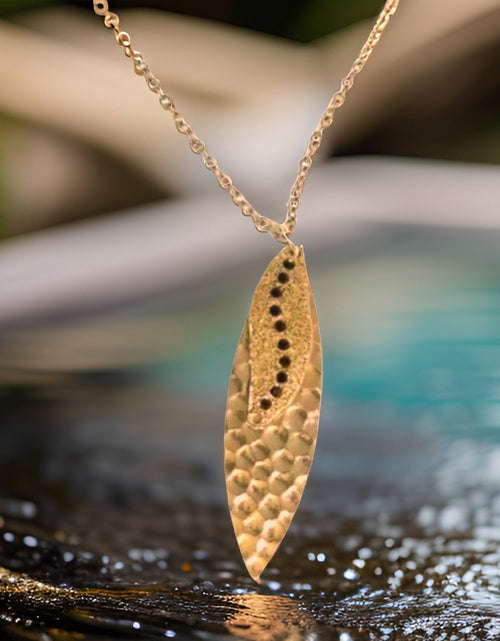 Load image into Gallery viewer, Gold Navette Sun Rays Silver Necklace by The Urban Charm
