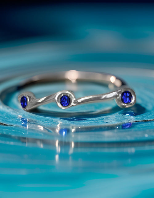 Load image into Gallery viewer, Sapphire Birthstone Stacker Ring by The Urban Charm
