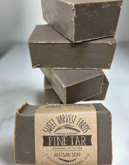 Load image into Gallery viewer, The Original Pine Tar Organic Handmade Soap - Creosote FREE - Psoriasis, Yeast and Fungal Skin issues by Sweet Harvest Farms
