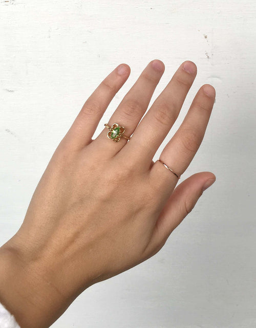 Load image into Gallery viewer, Vintage Jewelry Marquise Cut Jet Black Crystal Cocktail Ring in 18k White Gold Electroplate by PVD Vintage Jewelry
