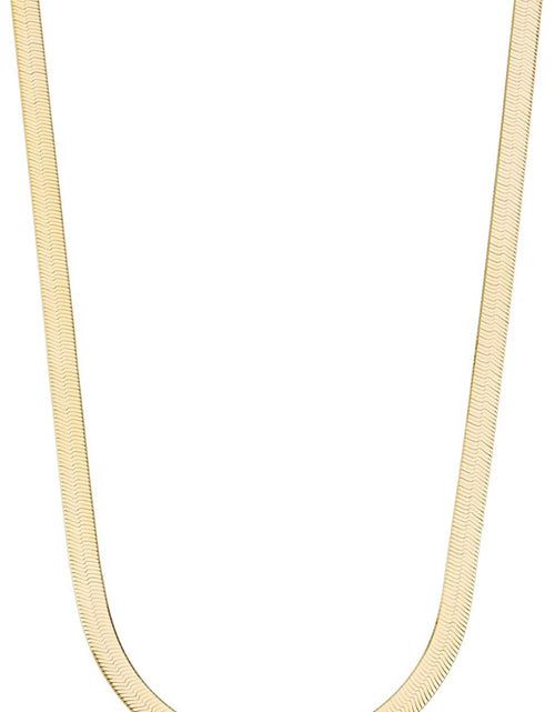 Load image into Gallery viewer, Solid Sterling Silver Yellow Gold Flashed Herringbone Necklace - 3 Lengths by Donatello Gian
