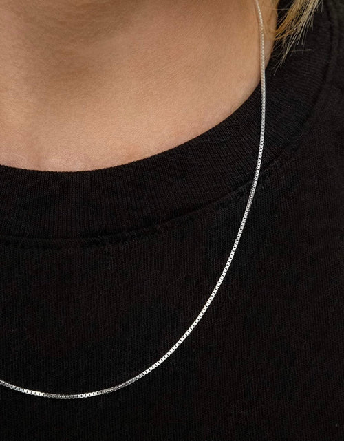 Load image into Gallery viewer, Donatello Gian Solid Sterling Silver Thin Box Chain Pendant Necklace - 5 Lengths by Donatello Gian
