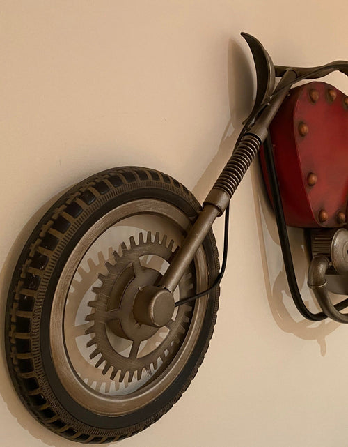 Load image into Gallery viewer, Wall clock - Vintage Motorcycle Wall Clock by Peterson Housewares &amp; Artwares
